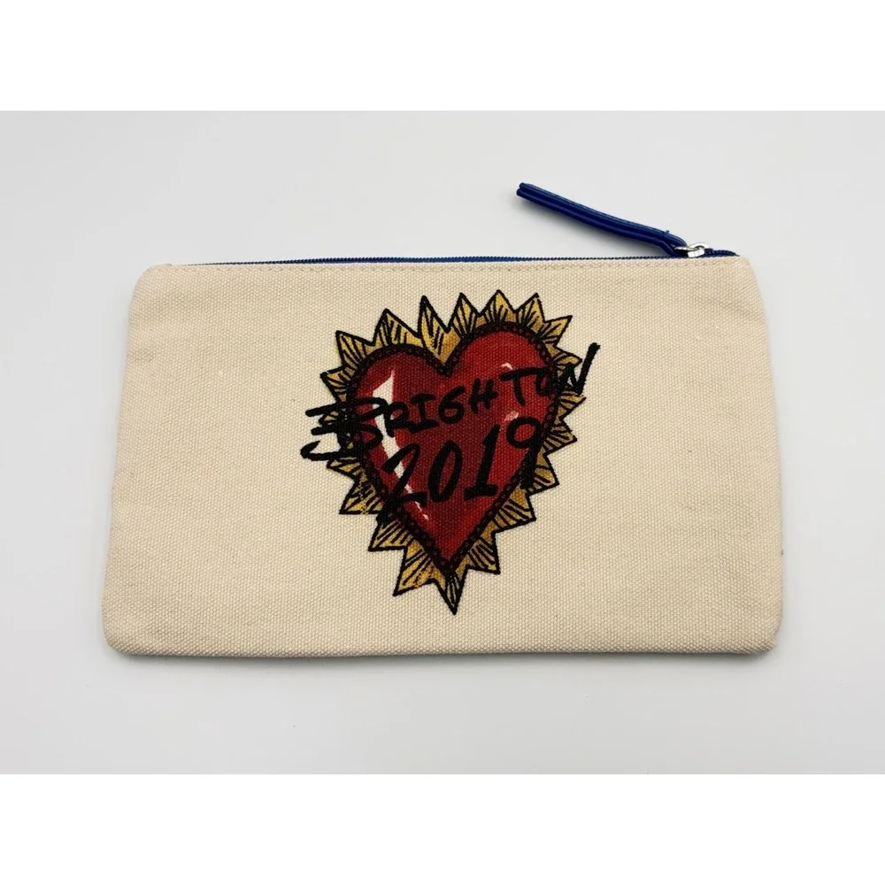 Brighton‎ Canvas Travel Makeup Bag Tattoo Sacred Heart Vacation Pouch Cosmetic 3